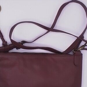 Lucky Brand brown leather crossbody.